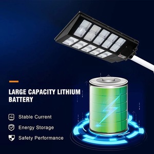 Lámpara Solar con Sensor <span class=keywords><strong>de</strong></span> Movimiento, Marco <span class=keywords><strong>de</strong></span> Aluminio, 6500K, ABS, Impermeable IP66, 600W, Todo en Uno, para Jardín y Carretera, al Mejor Precio - Product Image 4