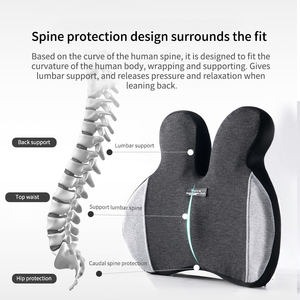 Lapin mousse à mémoire de forme tricoté à rebond lent soutien lombaire coussin de chaise de bureau siège de <span class=keywords><strong>voiture</strong></span> et <span class=keywords><strong>dos</strong></span> lecture et oreiller de repos au lit - Product Image 3