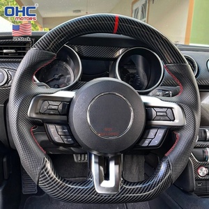 Volante de fibra de carbono Hydro Dip de almacén de EE. UU. Para <span class=keywords><strong>Ford</strong></span> <span class=keywords><strong>Mustang</strong></span> Ecoboost Gt <span class=keywords><strong>Shelby</strong></span> Gt350 Gt350r 2015-2023 OHC - Product Image 1