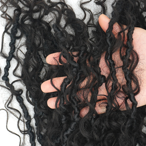 Kama Bán Buôn 0.6Cm Crochet Bện Phần Mở Rộng Tóc Mềm Xoăn Giả Boho Nữ Thần Sông Locs Con Người Tóc + Tổng Hợp Locs - Product Image 4