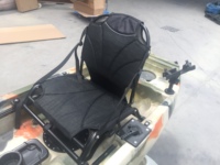 Kayak de pêche à pédales 2 places de 14 pieds, coque en PE, pliable, léger, écologique, pour usage en eau vive, PC