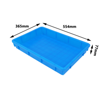 JOIN Grand plateau de rangement en plastique empilable robuste de 554 par 365 par 77mm pour l'entrepôt et l'usine