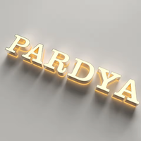 Letrero Comercial con Letras en 3D, Logotipo para Oficina, Interior/Exterior, Retroiluminado, Montado en Pared