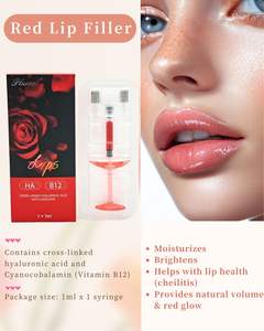 Gel d'acide hyaluronique monophasique CE le mieux noté pour les lèvres / Remplisseur de lèvres à teinte rouge douce avec vitamine B12, <span class=keywords><strong>injection</strong></span> pour les lèvres - Product Image 5