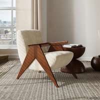 Fauteuil individuel de luxe DISHI, style minimaliste, confortable, en laine douce, fauteuil paresseux pour le loisir, pour le salon