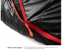 Sac de couchage mummy d'hiver trois saisons en duvet, imperméable, très recommandé, pour une personne, longueur étendue, pour l'extérieur, résistant à -20°C