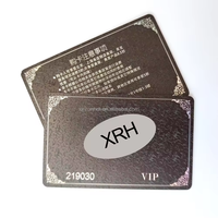 Personnalisé imprimable 13.56mhz NTAG213 NTAG215 Smart Digital RFID Business PVC Matt Black NFC Card