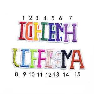 Sẵn Sàng Tàu 5Cm Kích Thước Trung Màu A-Z Sắt Thêu Tiếng Anh Thư Bảng Chữ Cái Các Bản Vá Lỗi 15 Màu Sắc Có Sẵn Cho Tự Làm May - Product Image 2