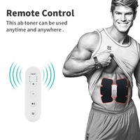 Vente flash : ceinture de massage musculaire EMS pour abdominaux, pack de 6, avec télécommande sans fil, pour la remise en forme masculine et les exercices à domicile
