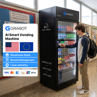 Nouvelle machine distributrice automatique IA 2026 avec système de paiement par caméra SDK, en acier inoxydable, gestion cloud, refroidisseur intelligent IA