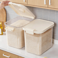 Conteneur de stockage de riz et de farine en plastique de qualité alimentaire, style nordique, pour usage domestique, cuisine, anti-insectes, anti-humidité, hermétique, grand format