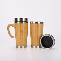 Promosi Desain bebas BPA termos bambu mug baja cangkir kopi perjalanan botol air bambu tumbler kustom