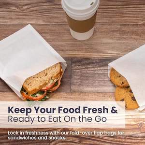 Bolsas de Papel Glassine Biodegradables y Desechables con Logotipo Personalizado para Empacar Empanadas, a Prueba de Aceite y Salsas - Product Image 3