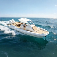 Bateau semi-rigide gonflable RHIB de 38 pieds, design italien, avec deux moteurs hors-bord