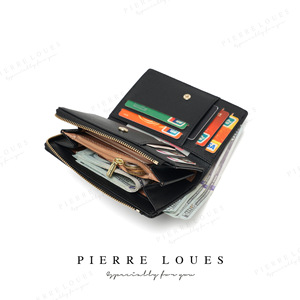 กระเป๋าสตางค์ผู้หญิง Pierre Loues ขนาด 6 นิ้ว ป้องกัน RFID ช่องใส่บัตรหลายช่อง ใช้ได้ทุกวัน - Product Image 1