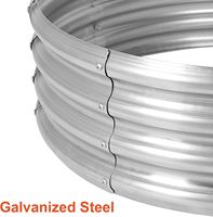 Anneau de foyer galvanisé pour brûleur à bois extérieur, doublure métallique pour foyer au sol, camping, jardin, emballage pour vente par correspondance