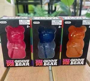 Needoh <b>Cute</b> Little <b>Bear</b> Squeeze Toy Square Ice Cube Maltose Stress Relief Fidget Toy Soft Squishy Relax Toy for Daily Use - Product Image 4