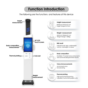 Analyseur corporel intelligent de 24 pouces avec grand écran LCD pour centres de fitness, gymnases, OEM, ODM, support personnalisé - Product Image 3