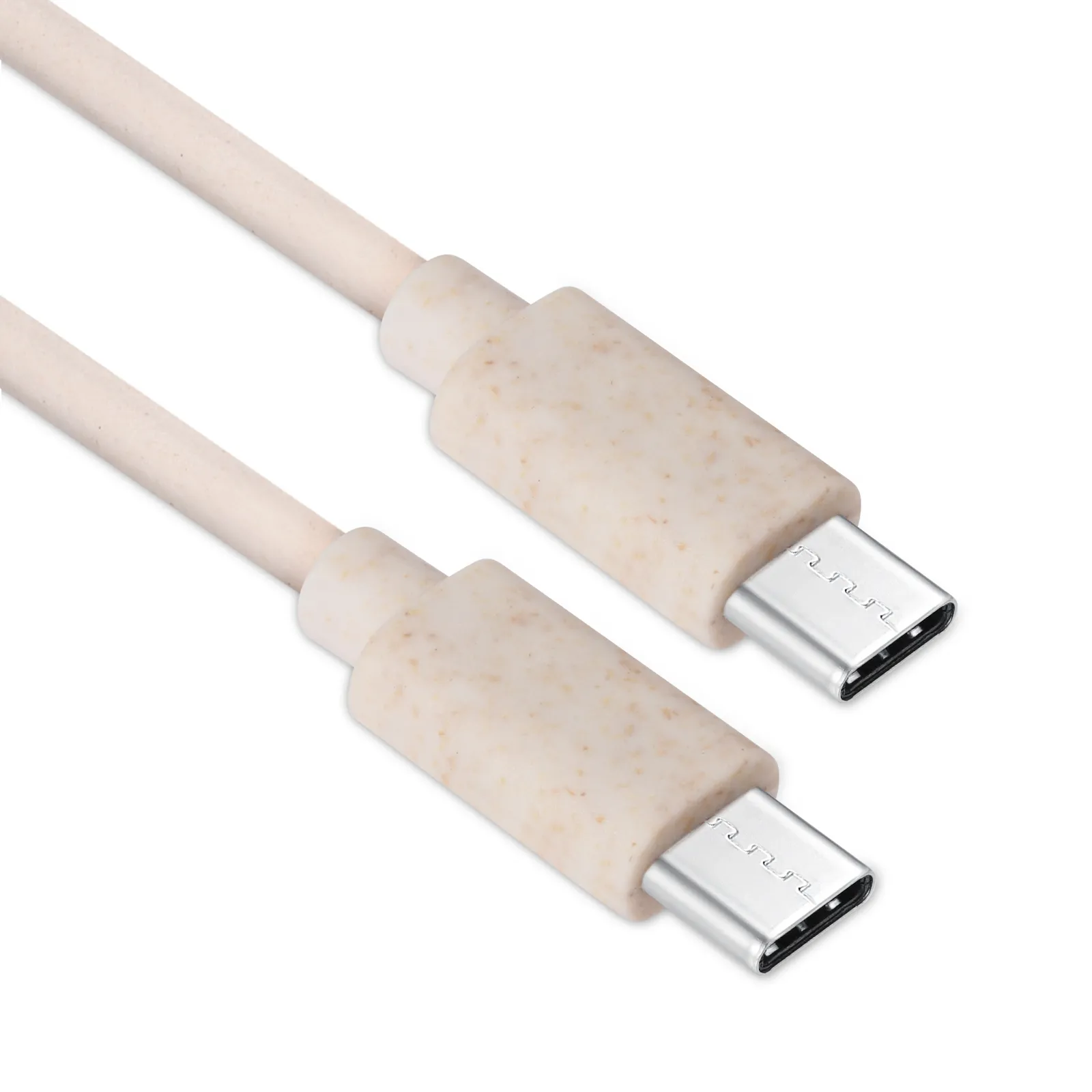 Kabel Pengisi Daya Cepat, Ramah Lingkungan Tipe C Ke C USB 2.0 2.4A Bio-Terdegradasi USB C