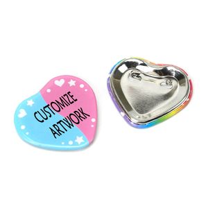Botão de Metal DIY, Artesanato em Metal, Botão de Metal em Forma de Coração - Product Image 1