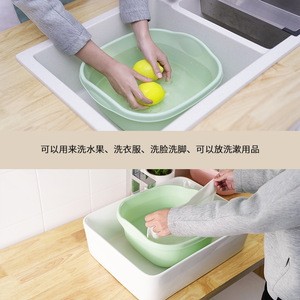 Oval Plastic Basin 34cm For Washing Face Laundry Foot Bath Household Use - Product Image 5