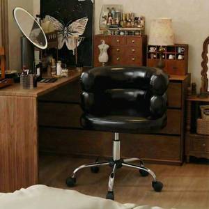 Fauteuil de salon à coussin moelleux, pivotant, avec roulettes, pour maquillage, mobilier de studio de beauté, chaise de salon de manucure - Product Image 2