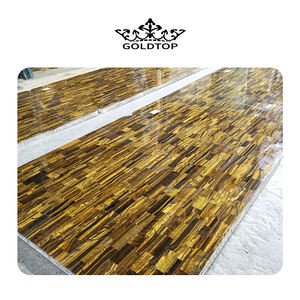 Dalles polies en pierre œil de tigre semi-précieuse, écologiques et modernes TMZ, pour comptoirs, revêtements de sol de hôtels et villas, et décoration murale - Product Image 5