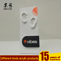 Support pour écouteurs Vibes en acrylique, support de présentation vertical pour bureau, finition mate, design moderne léger pour une utilisation en intérieur