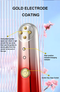 Augenmassagegerät Falten entfernen Dunklere Ringe Massagegerät Augenstraffung Pflege Massagegerät mit tragbarem Augen-Schönheitsstift Farbe Rot - Product Image 3