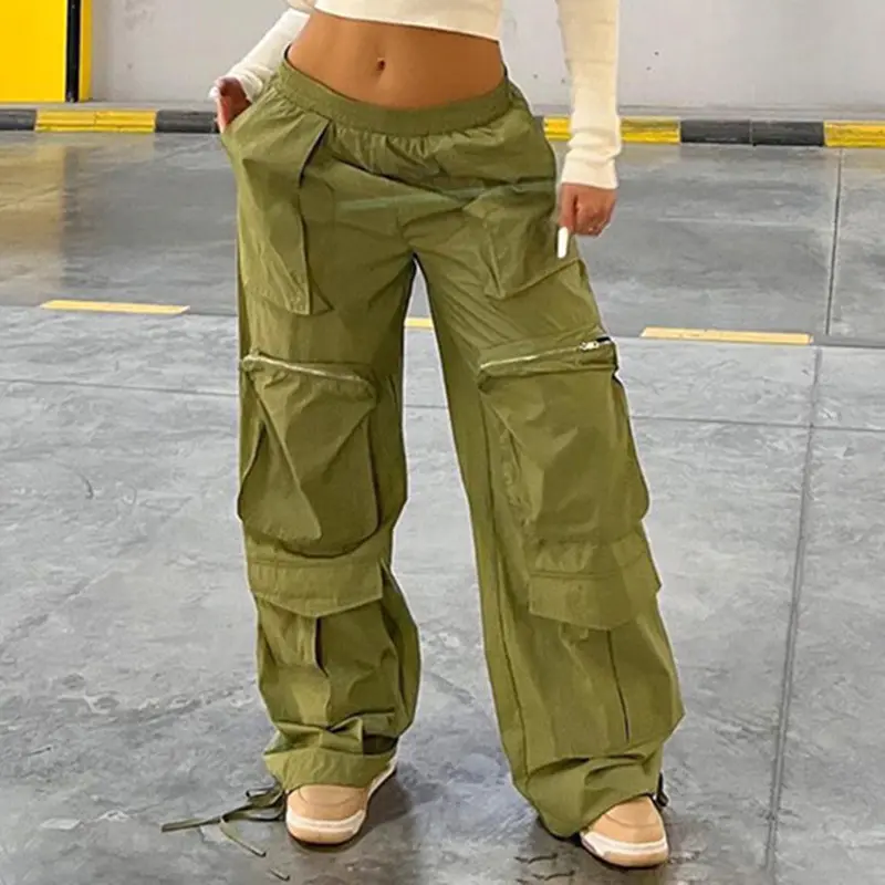 FS10566D Women fashion Street Style loose Cargo Pants