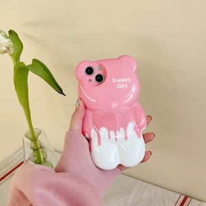 เคสโทรศัพท์รูปหมีน่ารักปี3D,เคสหลังลายการ์ตูนซิลิโคนนิ่มกันกระแทกสำหรับ <span class=keywords><strong>iPhone</strong></span> 14 13 12 11 Pro Max <span class=keywords><strong>XS</strong></span> X XR - Product Image 5