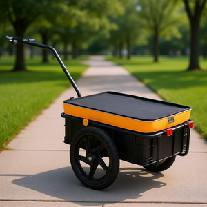 Remorque de vélo robuste pour charges lourdes, capacité de charge de 88 lb, pliable, avec housse imperméable, attache universelle, réflecteurs - Product Image 2