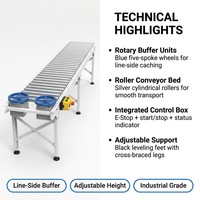 Convoyeur de mise en filetage latéral - Résistant à la chaleur et au feu 240W Durable pour la fabrication et la logistique