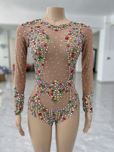 Costume da Sirena Sexy 2026 per Spettacoli di Danza, Body con Strass e Paillettes, Tuta Intera da Palcoscenico per Donne - Product Image 5