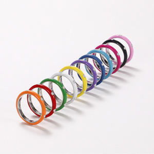 Rainbow Color Enamel Design Ring Minimal Style Finger Ring for Women - Product Image 2