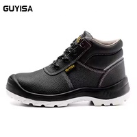 Chaussures de sécurité GUYISA unisexes S3 SRC en cuir véritable avec embout en acier, résistantes aux perforations et antidérapantes pour l'hiver et l'utilisation en usine