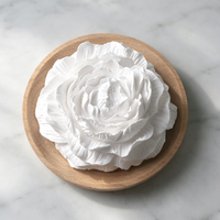 Diffuseur de parfum d'ambiance en plâtre céramique fait main sur base bois, avec fleurs et huiles essentielles, pour la maison (vente en gros)