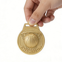 Médailles de sport en métal JINZUN en gros, médailles de championnat de basketball en alliage de zinc électroplaqué, médailles de compétition durables de qualité supérieure