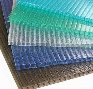 Support transparent OEM Polycarbone clair fumé Multiwall Twinwall feuille de toit <span class=keywords><strong>en</strong></span> plastique panneaux de serre creux <span class=keywords><strong>en</strong></span> Polycarbonate - Product Image 1