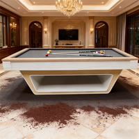 Vente directe usine – Table de billard personnalisée de 9 pieds avec poches en cuir, rails en bois massif, qualité tournoi, pour snooker et billard à domicile