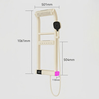 Ensemble de douche thermostatique moderne en laiton poli avec affichage numérique LED 360 degrés, panneaux de douche à touches piano pour salle de bain