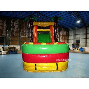 <span class=keywords><strong>Castillo</strong></span> Inflable con Tobogán y Piscina con Diseño de Palmera Tropical para Niños, <span class=keywords><strong>Castillo</strong></span> Inflable de PVC para Fiestas - Product Image 2