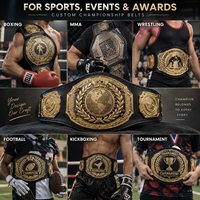 Ceinture de championnat personnalisée pour adulte, finition dorée, en cuir, récompense de champion, logo personnalisé, fabricant