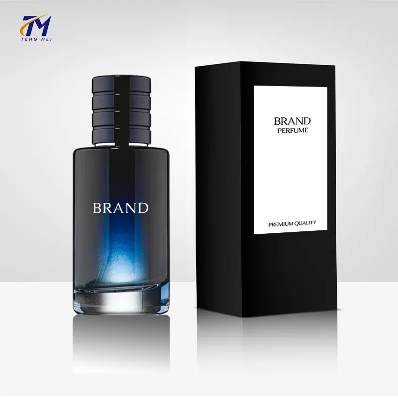Wholesale Luxury ladies 30ml 50ml 100ml personalized Gradient Blue skin care glass perfume bottle with cap