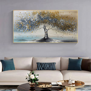 Árbol <span class=keywords><strong>DE</strong></span> <span class=keywords><strong>LA</strong></span> <span class=keywords><strong>VIDA</strong></span> pintura al óleo sobre lienzo grande abstracto texturizado <span class=keywords><strong>azul</strong></span> gris flor árbol pared arte personalizado moderno Decoración Para sala <span class=keywords><strong>de</strong></span> estar - Product Image 2