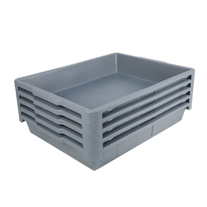 Venta de fábrica, sistema de transporte industrial, bandeja de rayos X gris, bandeja de equipaje de plástico de seguridad para aeropuertos - Product Image 1