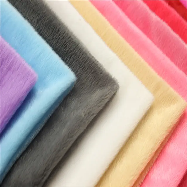 super soft fleece plush toy fabric short pile fleece velboa fabric