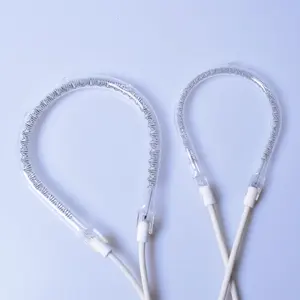 Circular Clear Reflector Short Wave Halogen Infrared Heating Element Lamp For Oven BBQ