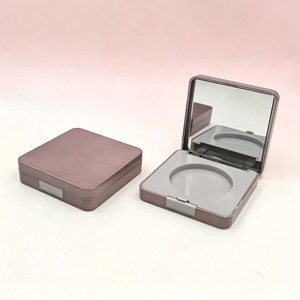 Wholesale ABS Square Empty Powder <b>Compact</b> Case Luxury Metallized Cosmetic Blush Highlighter Container <b>Makeup</b> Eyeshadow Palette - Product Image 1