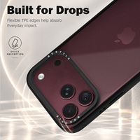 Coque de téléphone anti-chute 3 en 1 personnalisée pour iPhone 18 Series, dos en acrylique transparent, doublure en TPE blanc, anneau de caméra amovible, vente en gros OEM